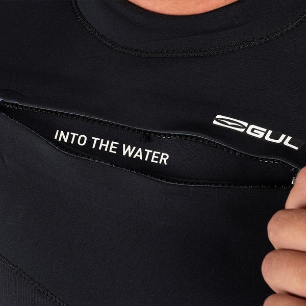 2024 Gul Heren Y39 Yamamoto 3/2mm Borst Ritssluiting Wetsuit YM1201-C1 - Black / Ripstop